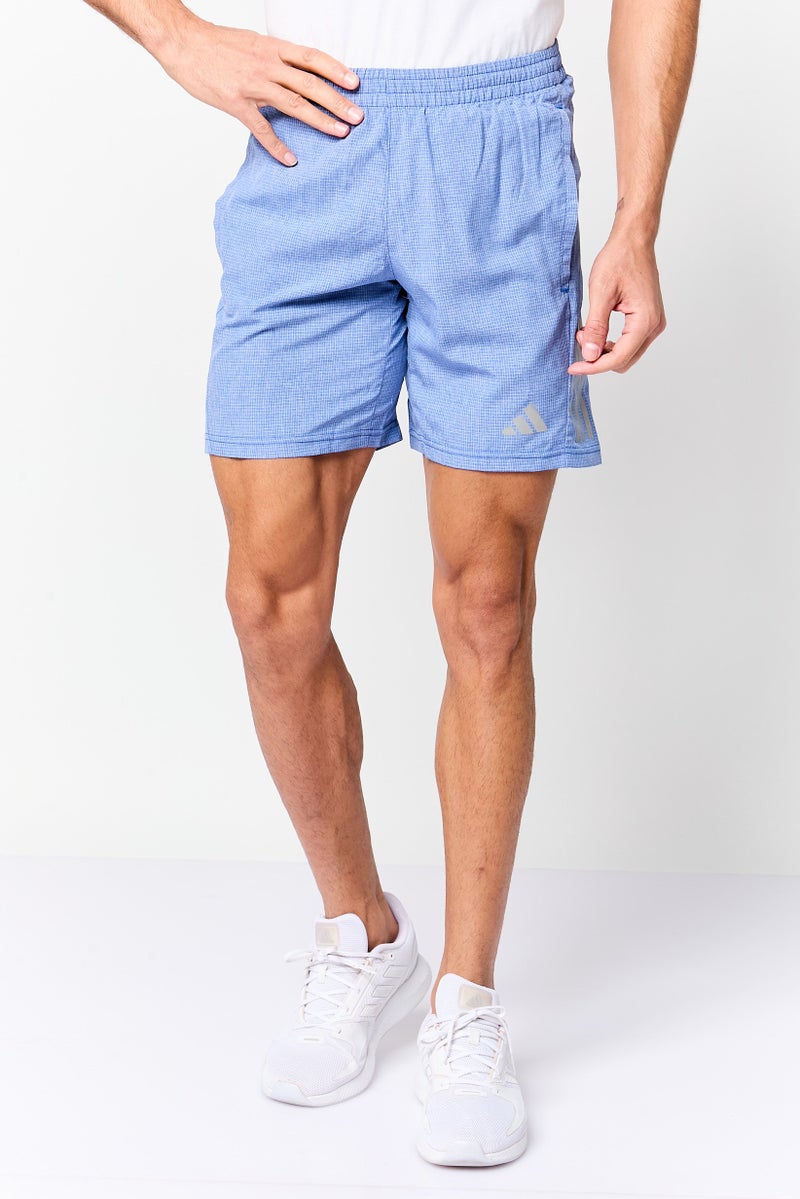 Adidas Men Regular Fit 7 Inseam Running Shorts, Blue - Image 1